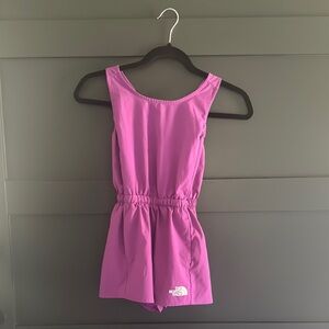Girls XS (size 6) The North Face Purple Jumpsuit Sporty Elastic Waist